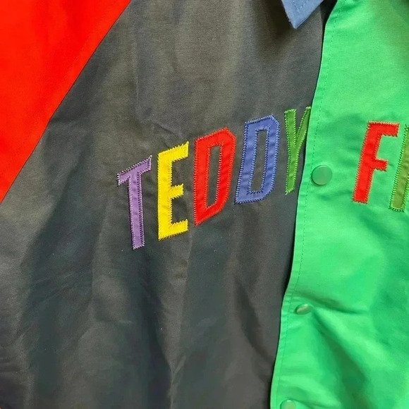 Teddy Fresh Color Block Windbreaker Jacket Size M - Picture 4 of 11